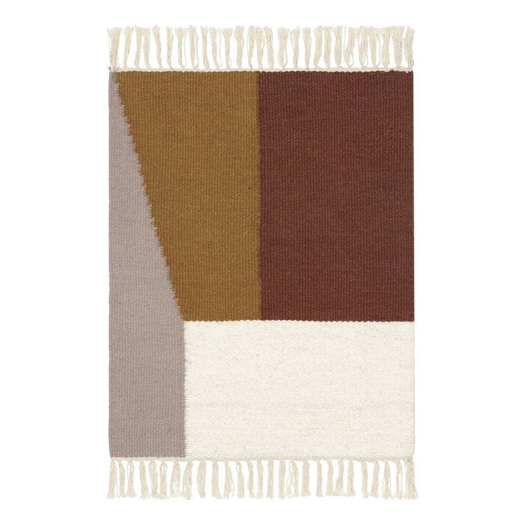 Boarders Kelim Hand-Woven Wool and Cotton Rug